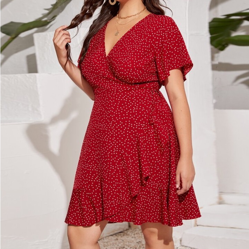 Summer Polka Dot Wrap Dress